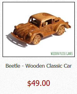 Beetle - Wooden Classic Car